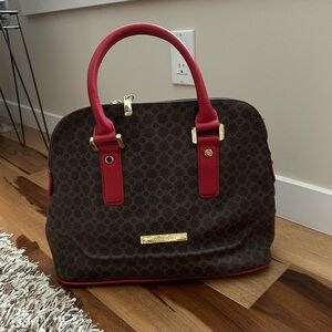 Ivanka Trump Brown Printed Shoulder Bag